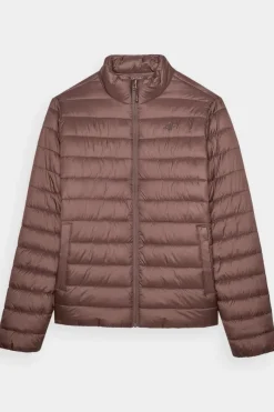 Outlet 4F Kurtka Puchowa Męska Z Syntetycznym Wypełnieniem WAW24TDJAM483-80S Brązowa