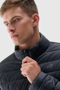 Kurtki Męskie|Odzież 4F>4F Kurtka Puchowa Męska Z Syntetycznym Wypełnieniem WAW24TDJAM483-20S Czarna