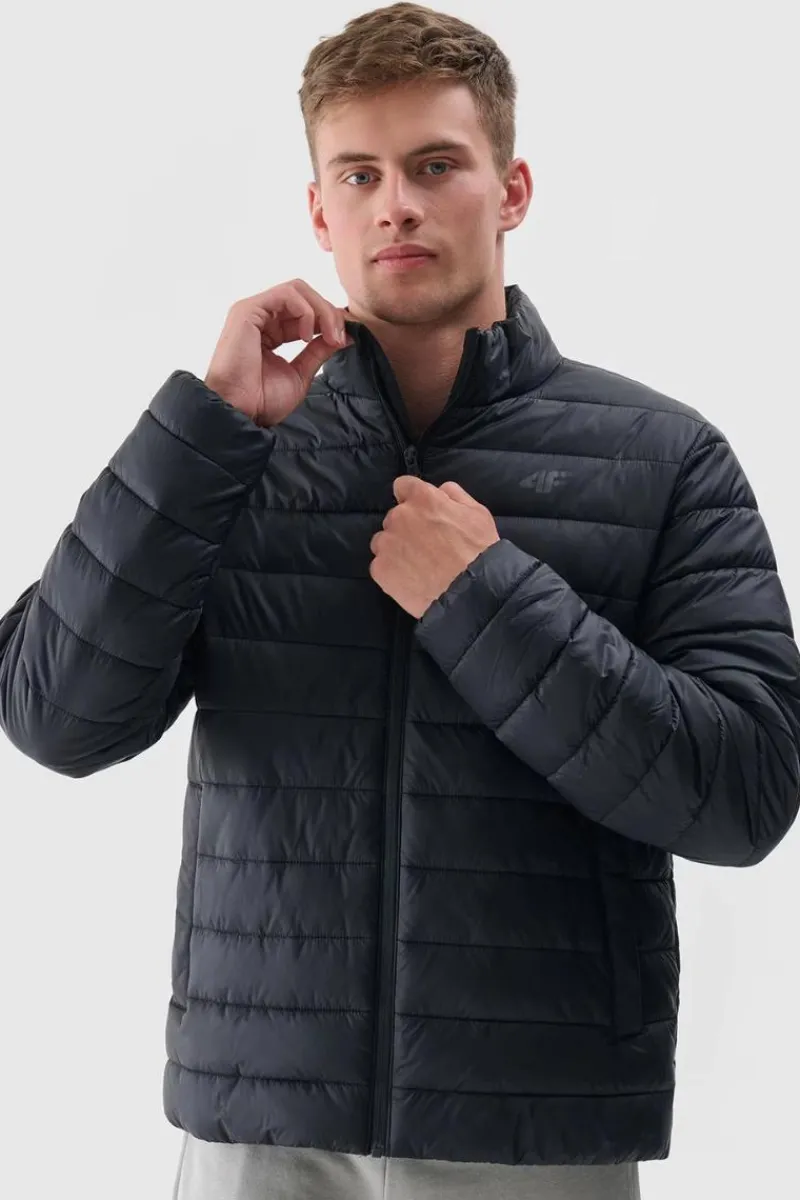 Kurtki Męskie|Odzież 4F>4F Kurtka Puchowa Męska Z Syntetycznym Wypełnieniem WAW24TDJAM483-20S Czarna