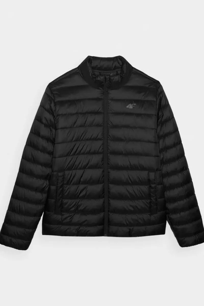 Kurtki Męskie|Odzież 4F>4F Kurtka Puchowa Męska Z Syntetycznym Wypełnieniem WAW24TDJAM483-20S Czarna