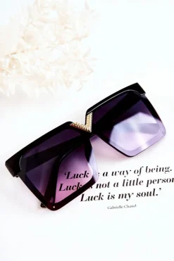 Okulary>Boto Kwadratowe Okulary Przeciwsłoneczne Ombre V130044 Czarno-Różowe