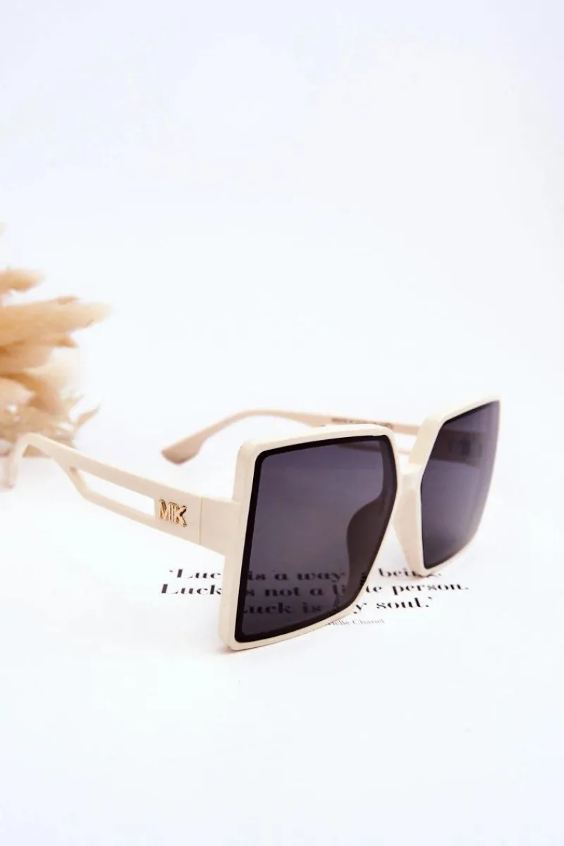 Discount Kwadratowe Okulary Przeciwsłoneczne M2376 Białe Okulary