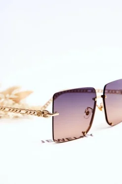 Online PRIUS Kwadratowe Okulary Przeciwsłoneczne V508 Złoto-Niebiesko-Różowe