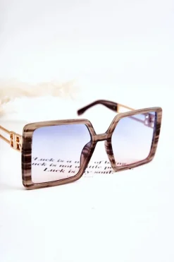 New Boto Kwadratowe Okulary Przeciwsłoneczne V130042 Szare