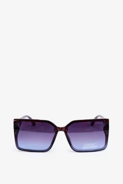 Outlet PRIUS Kwadratowe Okulary Przeciwsłoneczne Damskie UV400 Czarne