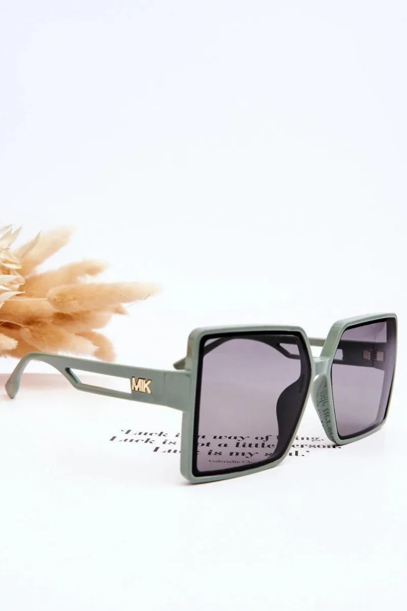 Clearance Boto Kwadratowe Okulary Przeciwsłoneczne M2376 Zielone