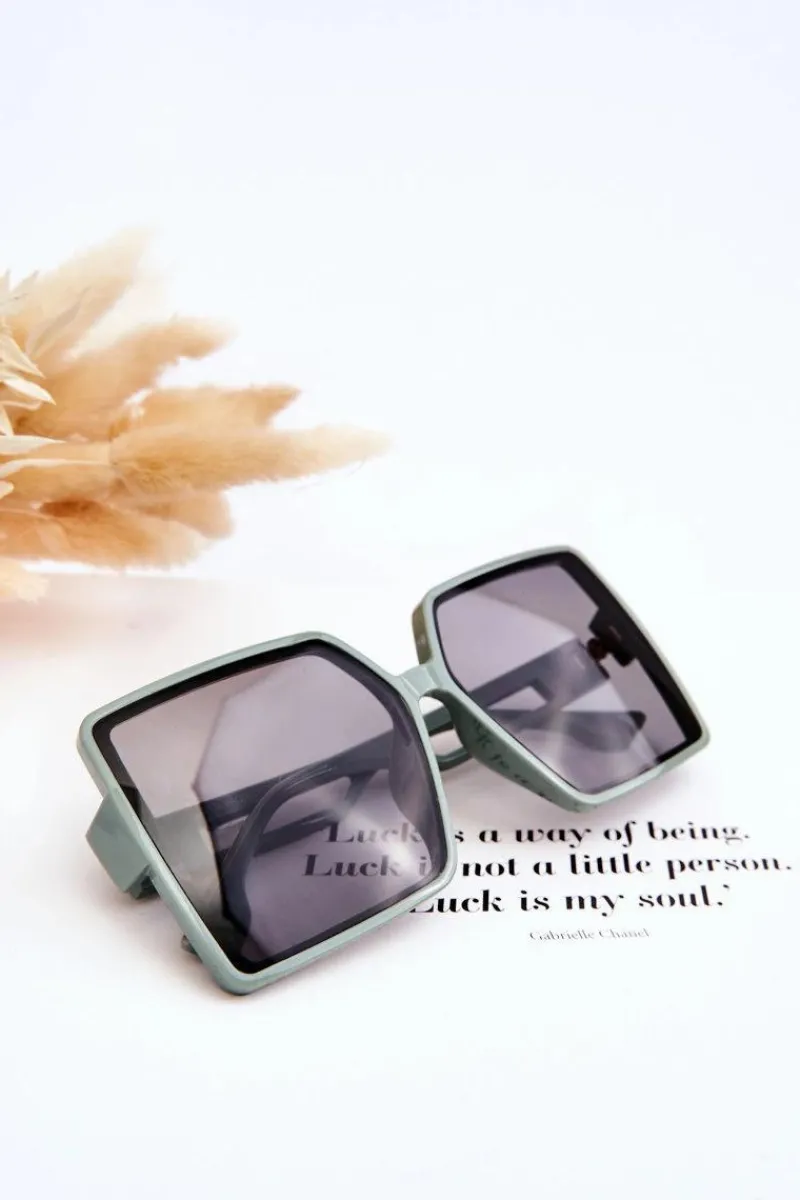 Clearance Boto Kwadratowe Okulary Przeciwsłoneczne M2376 Zielone