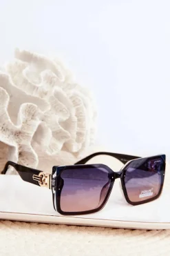 Okulary>PRIUS Kwadratowe Okulary Przeciwsłoneczne Damskie UV400 Czarne