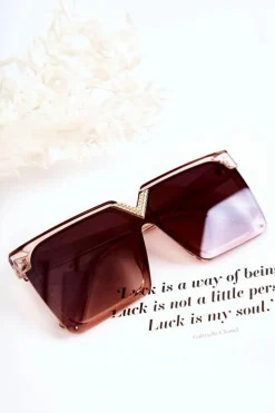 Online Boto Kwadratowe Okulary Przeciwsłoneczne V130044 Brązowe