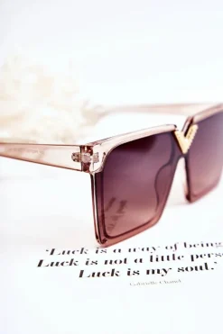 Online Boto Kwadratowe Okulary Przeciwsłoneczne V130044 Brązowe