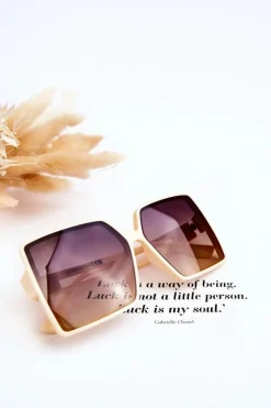 Discount Boto Kwadratowe Okulary Przeciwsłoneczne M2376 Beżowe