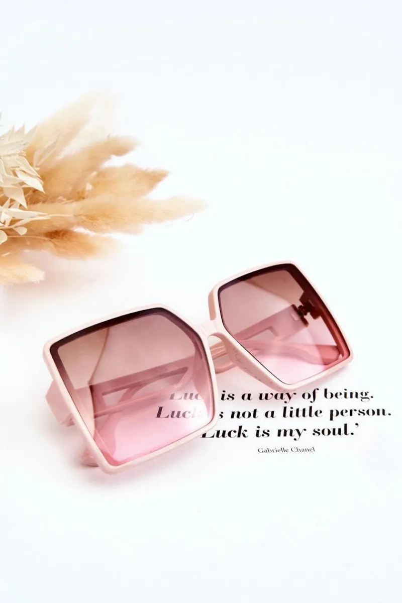 Okulary>Boto Kwadratowe Okulary Przeciwsłoneczne M2376 Jasnoróżowe