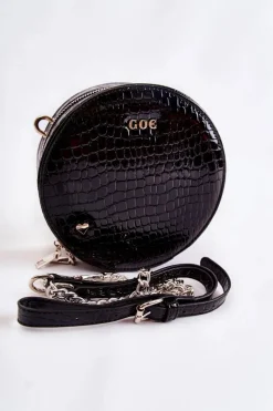 Torebki Kuferki|Torebki Klasyczne></noscript>GOE Lakierowana Torebka Kuferek ZNJ007 Czarna