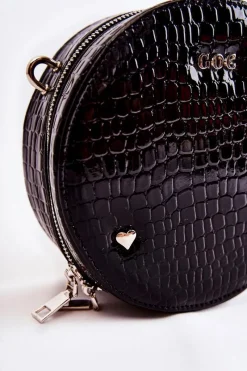 Torebki Kuferki|Torebki Klasyczne></noscript>GOE Lakierowana Torebka Kuferek ZNJ007 Czarna