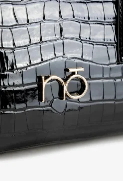 Online Lakierowana Torebka Kuferek Z Tłoczeniem BAG5810-M20 Czarna Torebki Nobo|Torebki Kuferki