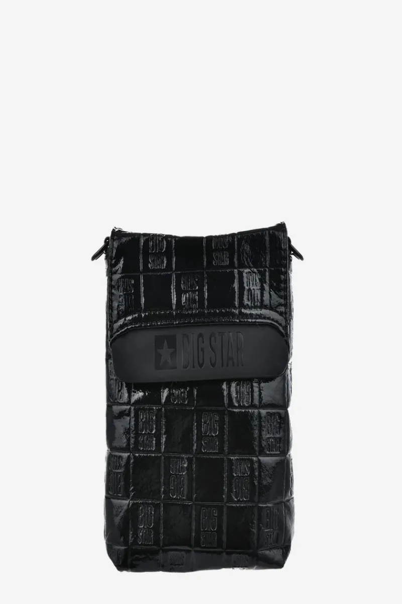 Torby Sportowe|Listonoszki>Big Star Shoes Lakierowana Torebka Saszetka Big Star OO574144 Czarna