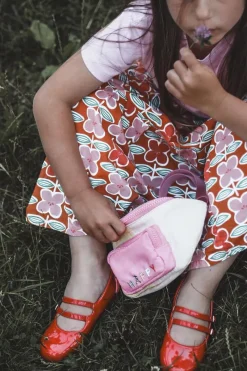 Balerinki Dziecięce></noscript>Boto Lakierowane Balerinki Dziecięce Z Paseczkami Czerwone Margenis Czerwony