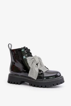 Botki Sznurowane|Czarne Botki><noscript><img width=