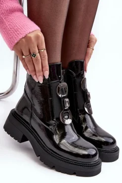 Czarne Botki|Botki Płaskie><noscript><img width=