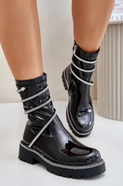 Botki Ocieplane|Czarne Botki><noscript><img width=