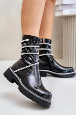 Botki Ocieplane|Czarne Botki><noscript><img width=