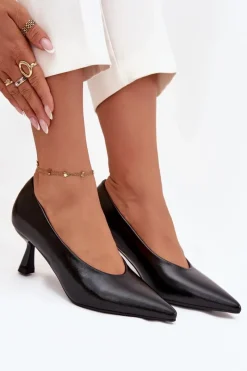 Outlet Lakierowane Czółenka Na Szpilce Czarne Gavrielle Damskie Szpilki Lakierowane|Czółenka Klasyczne