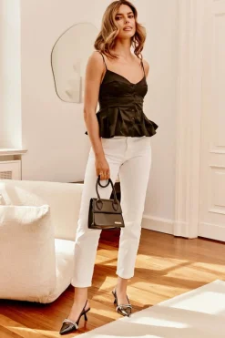 Online Boto Lakierowane Czółenka Na Szpilce Z Ozdobnymi Paskami Czarne Jelmia