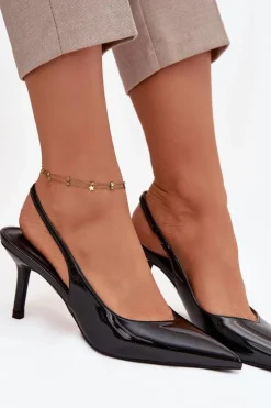 Discount Boto Lakierowane Czółenka Na Szpilce Czarne Phelia Czarny