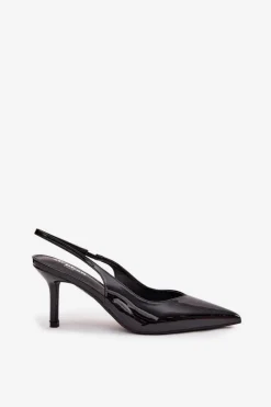 Discount Boto Lakierowane Czółenka Na Szpilce Czarne Phelia Czarny