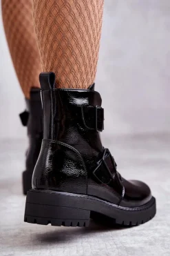 Botki Sznurowane|Czarne Botki><noscript><img width=