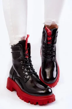 Damskie Trapery|Botki Sznurowane><noscript><img width=