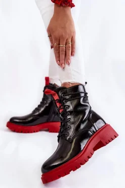 Damskie Trapery|Botki Sznurowane><noscript><img width=