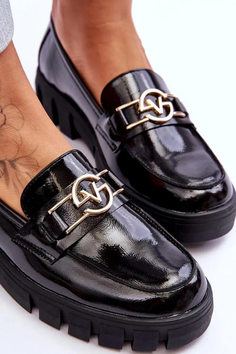 Mokasyny Damskie Lakierowane>Buty damskie Vinceza Lakierowane Damskie Mokasyny Czarne Sanvi