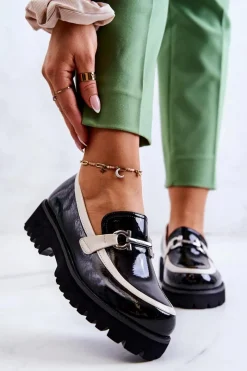 Półbuty Lakierowane><noscript><img width=