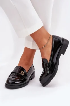 Mokasyny Płaskie|Mokasyny Damskie Lakierowane><noscript><img width=