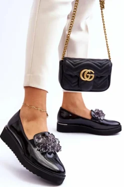 Mokasyny Damskie Lakierowane><noscript><img width=