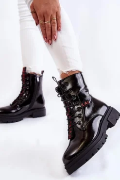 Damskie Trapery|Botki Sznurowane><noscript><img width=