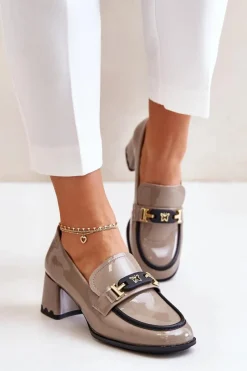 Półbuty Skórzane><noscript><img width=