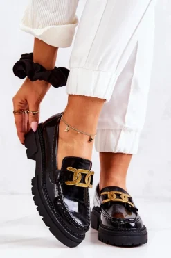 Półbuty Lakierowane|Mokasyny Damskie Skórzane><noscript><img width=