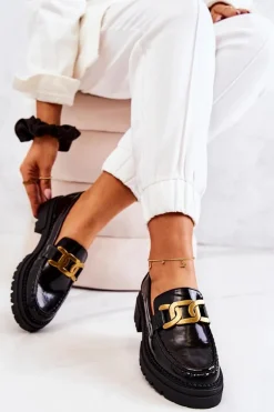 Półbuty Lakierowane|Mokasyny Damskie Skórzane><noscript><img width=