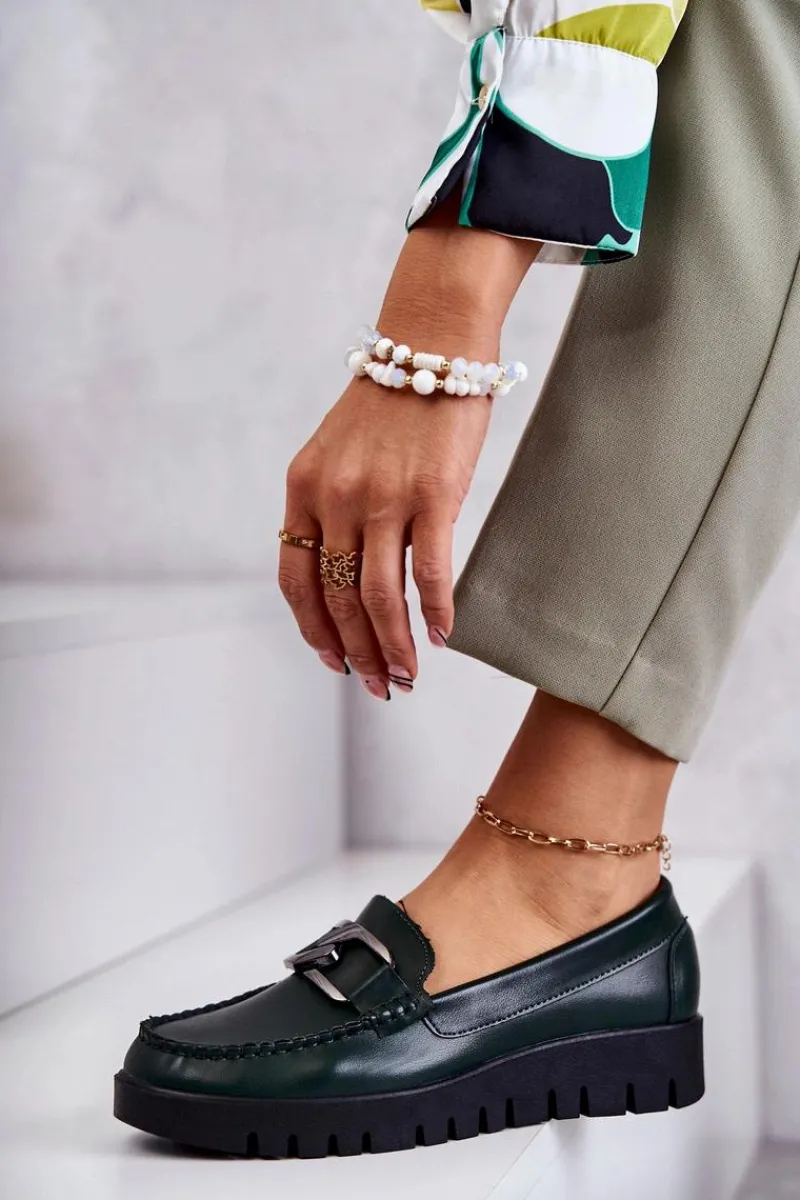 Best Lakierowane Półbuty Loafery Na Platformie Zielone Kjersti Damskie Półbuty Lakierowane|Mokasyny Damskie Lakierowane
