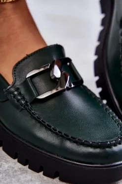 Best Lakierowane Półbuty Loafery Na Platformie Zielone Kjersti Damskie Półbuty Lakierowane|Mokasyny Damskie Lakierowane