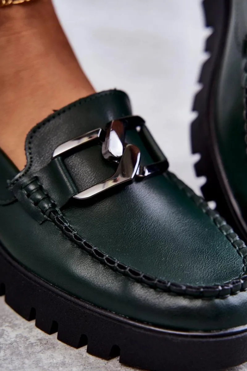 Best Lakierowane Półbuty Loafery Na Platformie Zielone Kjersti Damskie Półbuty Lakierowane|Mokasyny Damskie Lakierowane