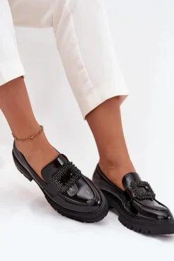 Loafersy Damskie|Półbuty Lakierowane><noscript><img width=