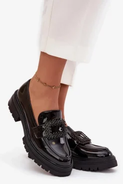 Loafersy Damskie|Półbuty Lakierowane><noscript><img width=