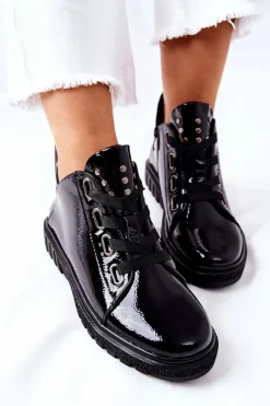 Półbuty Lakierowane><noscript><img width=