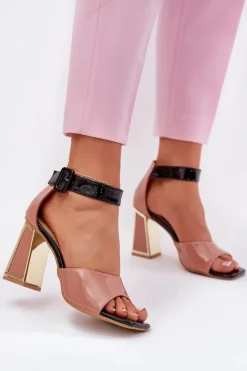 Discount Lakierowane Sandały Damskie Na Słupku Vinceza 20266 Różowe Damskie Sandały Na Słupku|Sandały Na Obcasie