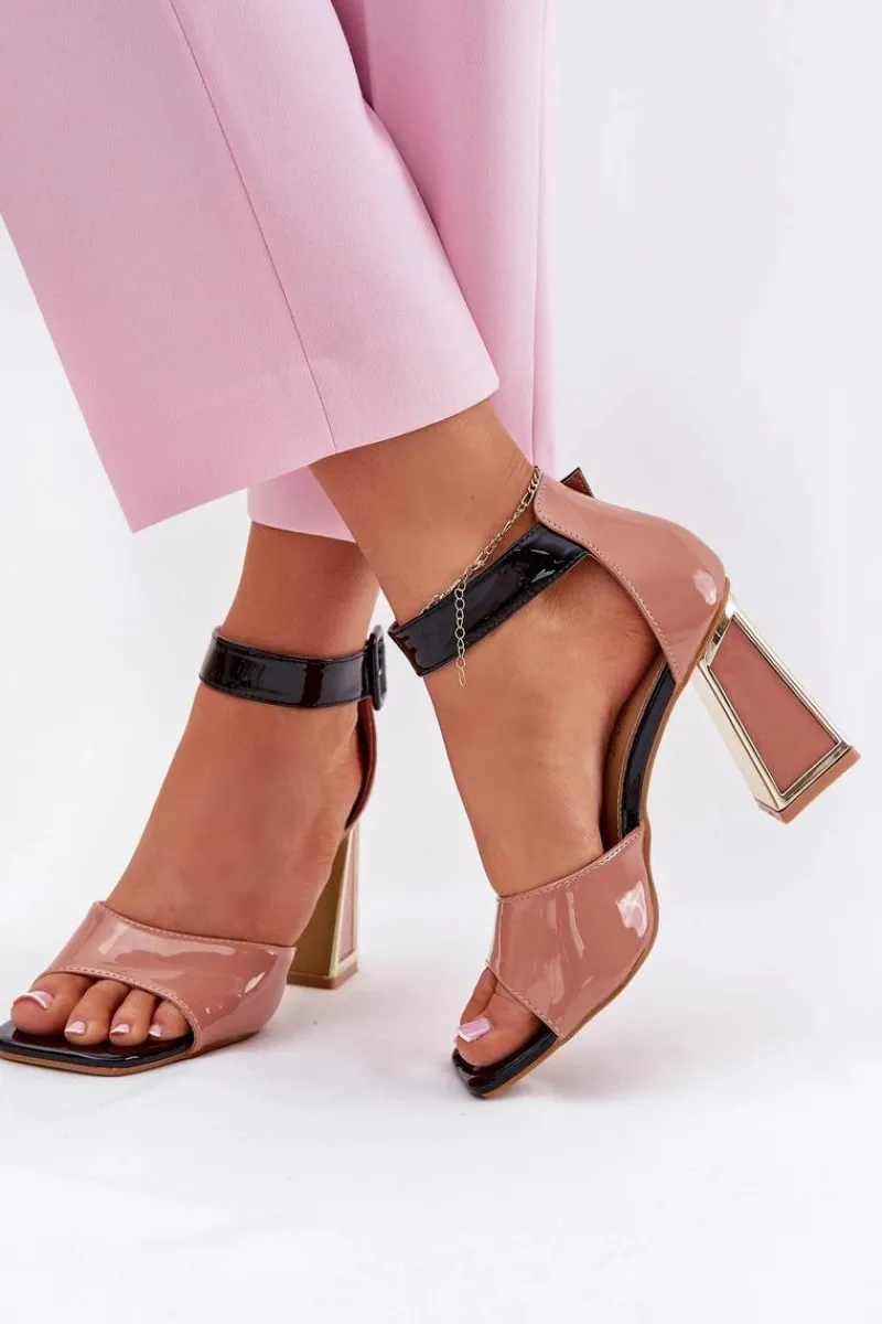 Discount Lakierowane Sandały Damskie Na Słupku Vinceza 20266 Różowe Damskie Sandały Na Słupku|Sandały Na Obcasie