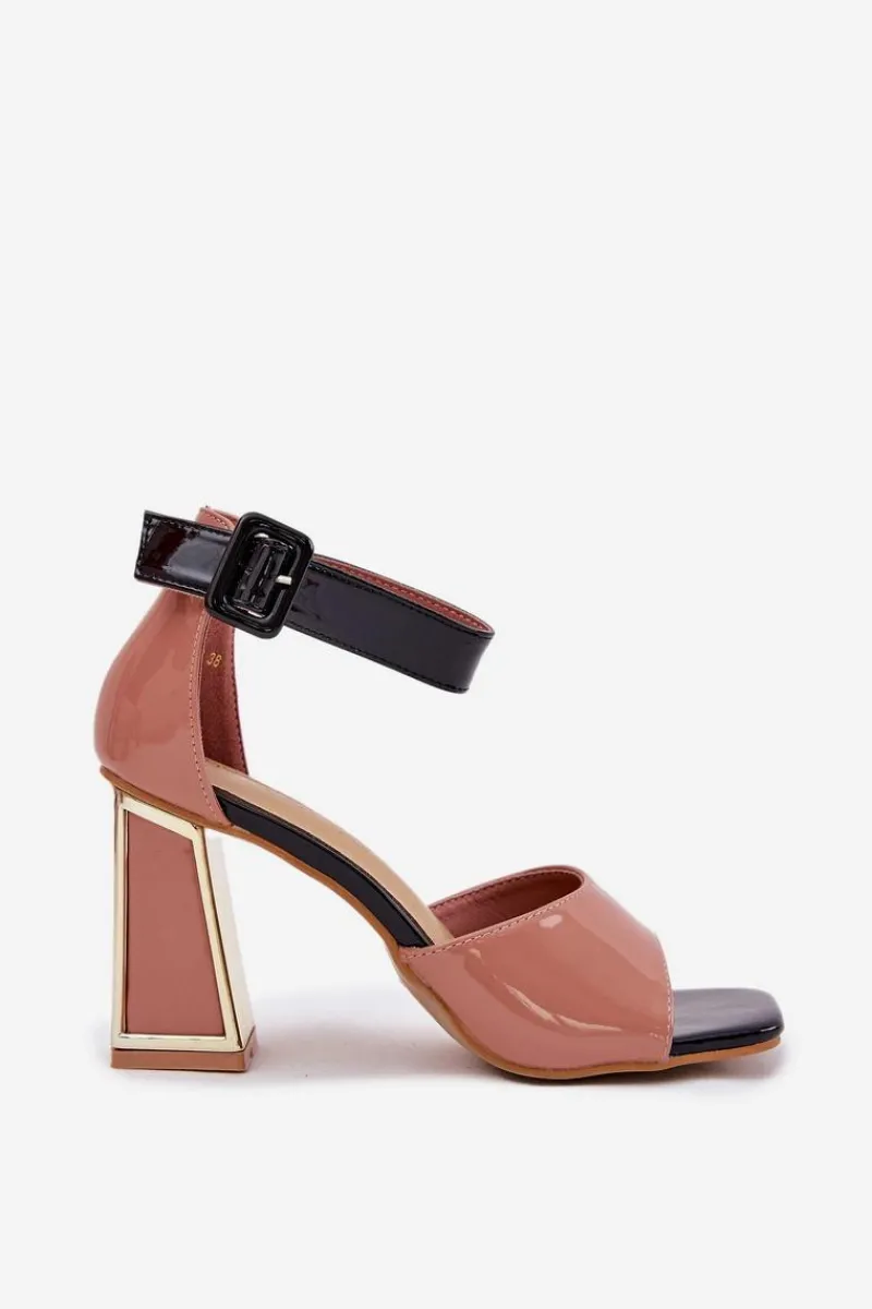 Discount Lakierowane Sandały Damskie Na Słupku Vinceza 20266 Różowe Damskie Sandały Na Słupku|Sandały Na Obcasie