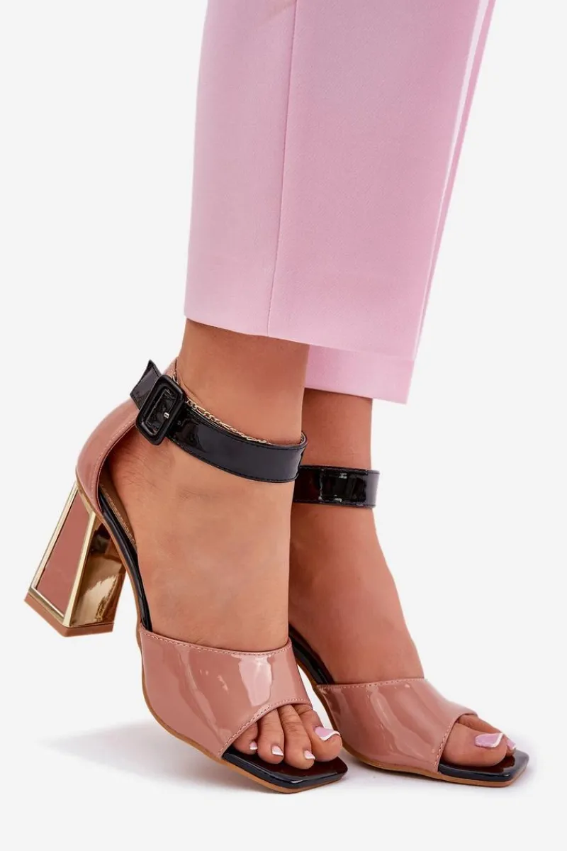 Discount Lakierowane Sandały Damskie Na Słupku Vinceza 20266 Różowe Damskie Sandały Na Słupku|Sandały Na Obcasie